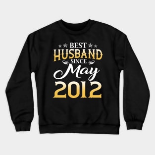 Mens 7th Wedding Anniversary Gifts Best Husband Since 2012 Crewneck Sweatshirt